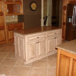 PAINTED ISLAND WITH GLAZE FINISH